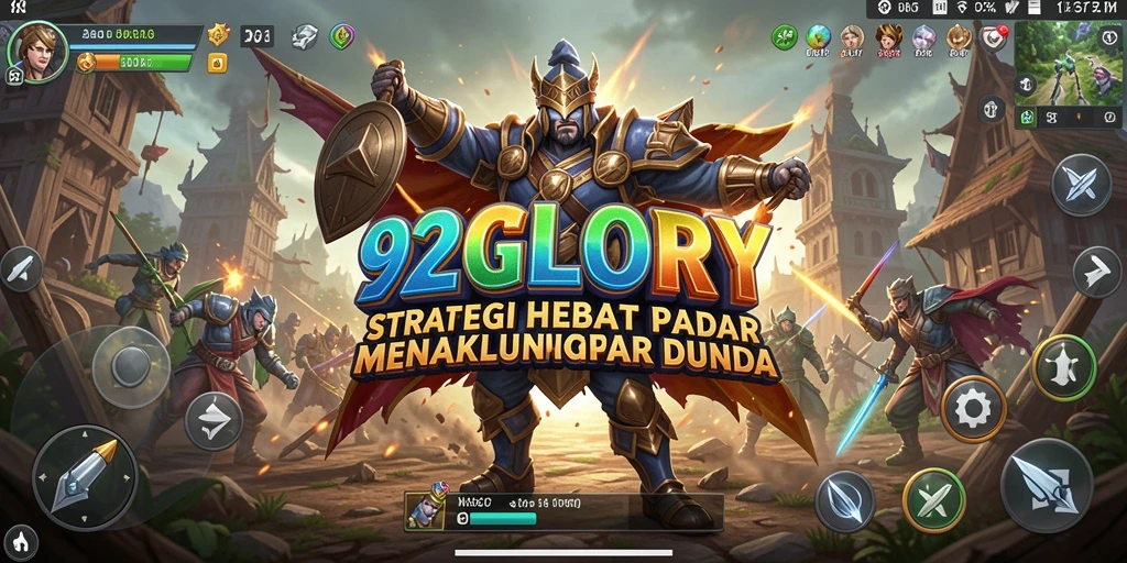 Screenshot menampilkan aksi pertempuran yang intens dalam 92GLORY.
