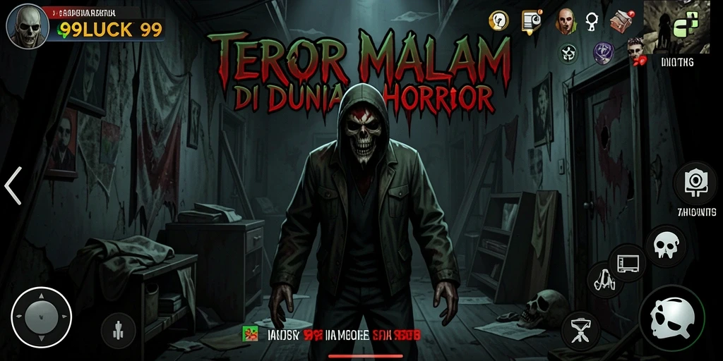 Tangkapan layar permainan 99LUCK99 menampilkan suasana mencekam saat menjelajahi tempat angker.