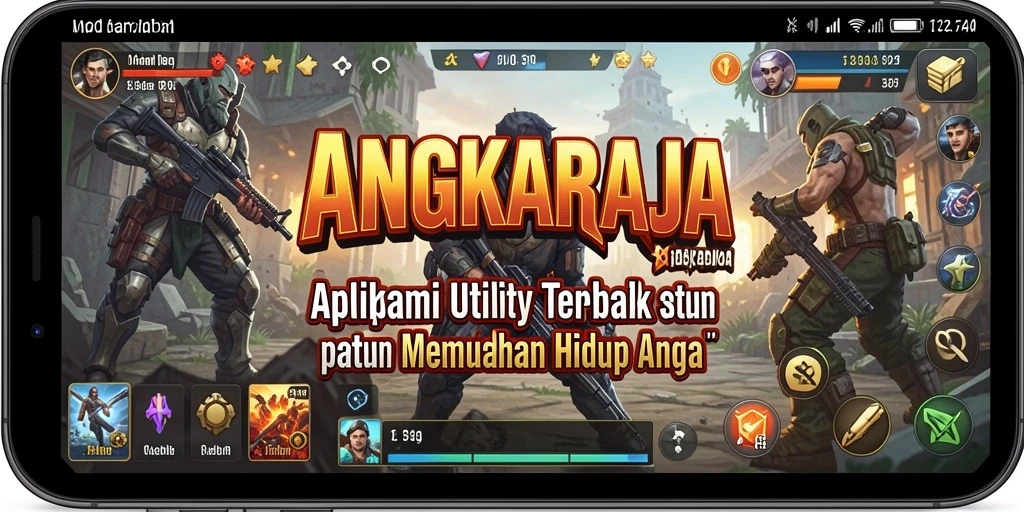 Screenshot utama ANGKARAJA yang menampilkan antarmuka pengguna yang sederhana dan fungsional.