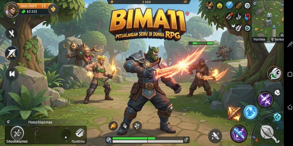 Tampilan gameplay seru dan penuh aksi dalam BIMA11.