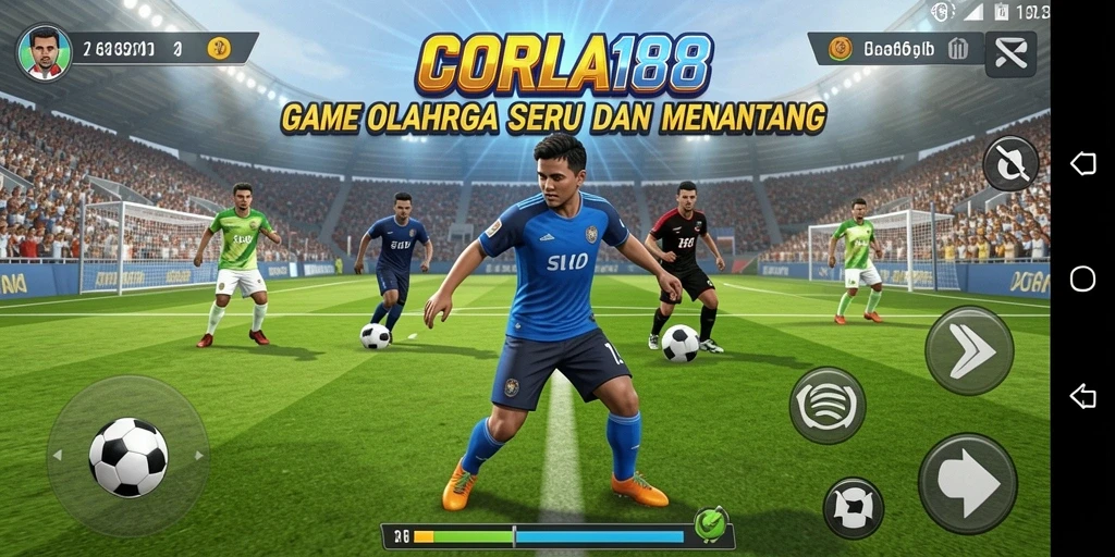 Tampilan gameplay CORLA188 menunjukkan pertandingan olahraga yang seru dan mendebarkan.