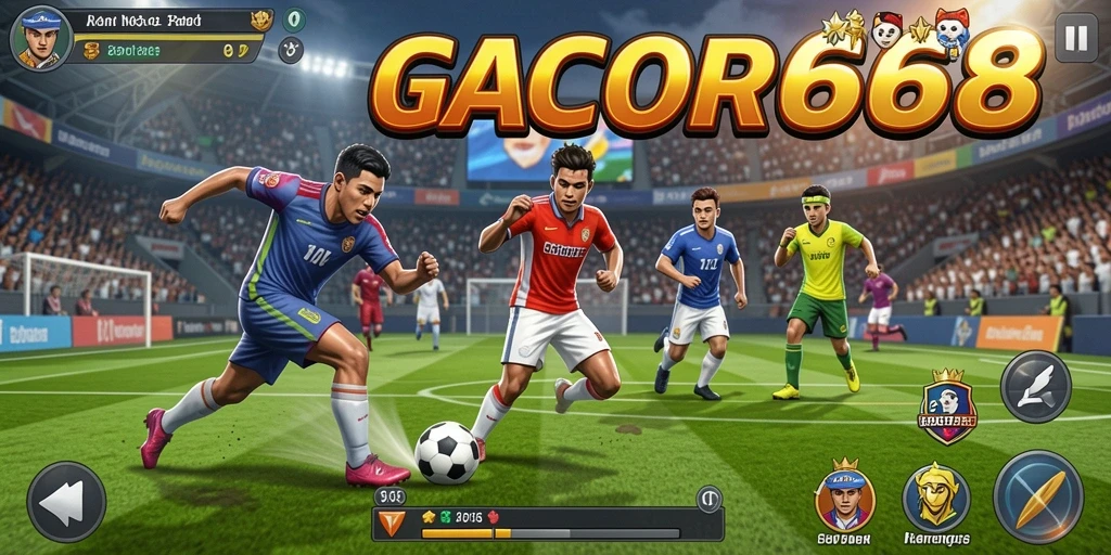 Tampilan gameplay seru GACOR668 dalam aksi olahraga.