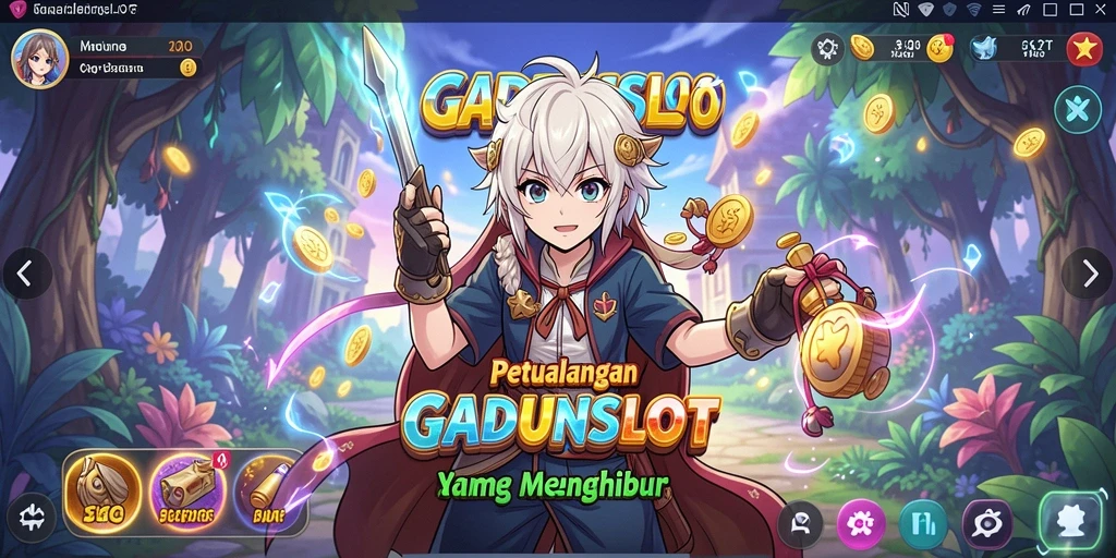 Tampilan gameplay <strong>GADUNSLOT</strong> yang penuh warna dan dinamis.