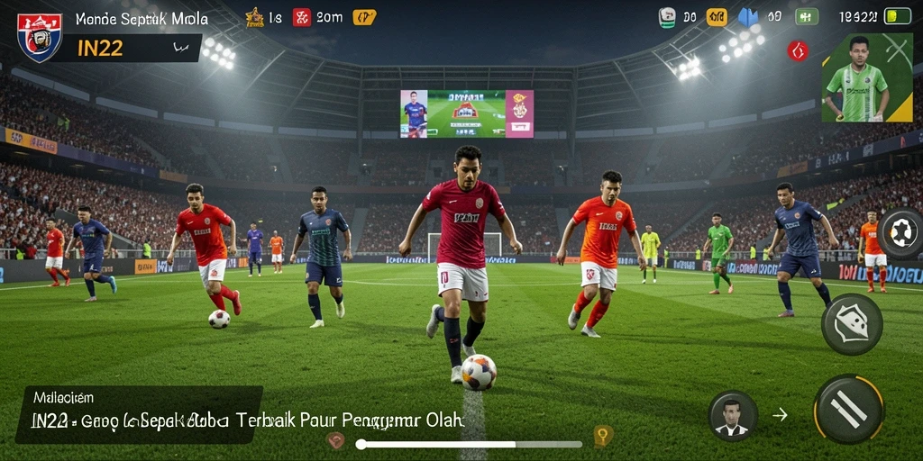 Screenshot gameplay IN22 yang menunjukkan aksi pemain di lapangan.