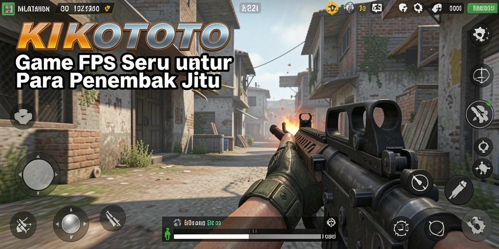Screenshot gameplay KIKOTOTO menampilkan aksi tembak-menembak yang seru.