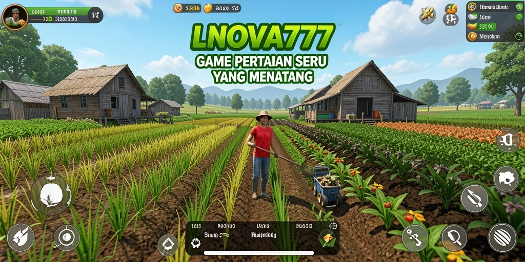 Tampilan menarik dari gameplay LNOVA777 dengan suasana pertanian yang indah.