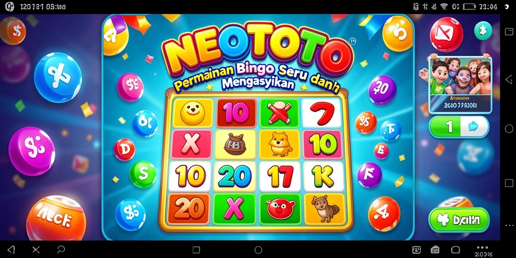 Screenshot gameplay NEOTOTO yang menampilkan keseruan permainan Bingo.