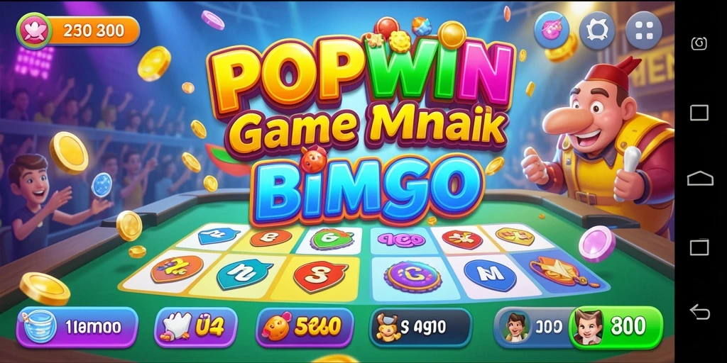 Tampilan gameplay seru dalam permainan Bingo POPWIN.