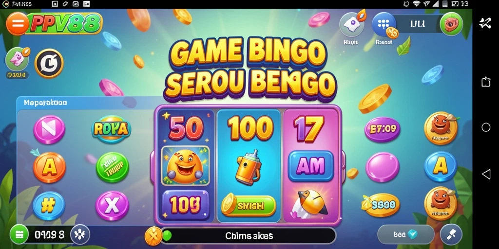 Tampilan gameplay Bingo yang menarik dan interaktif.
