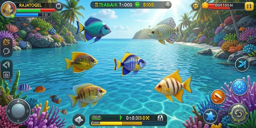 Tampilan menarik gameplay Tembak Ikan di RAJATOGEL.