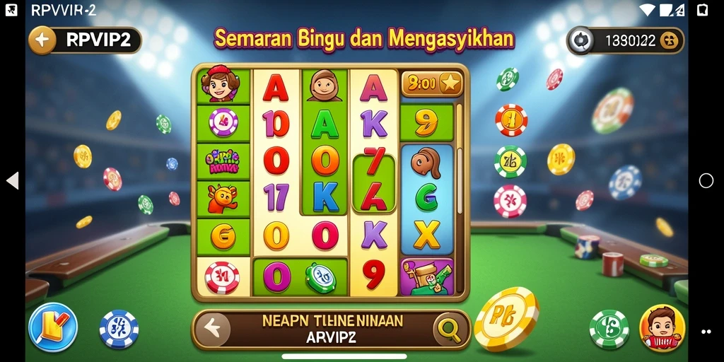 Screenshot RPVIP2 menampilkan gameplay seru dan interaktif Bingo.