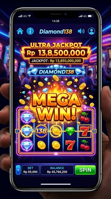 Screenshot aplikasi diamond138 dengan berbagai pilihan kategori aplikasi.